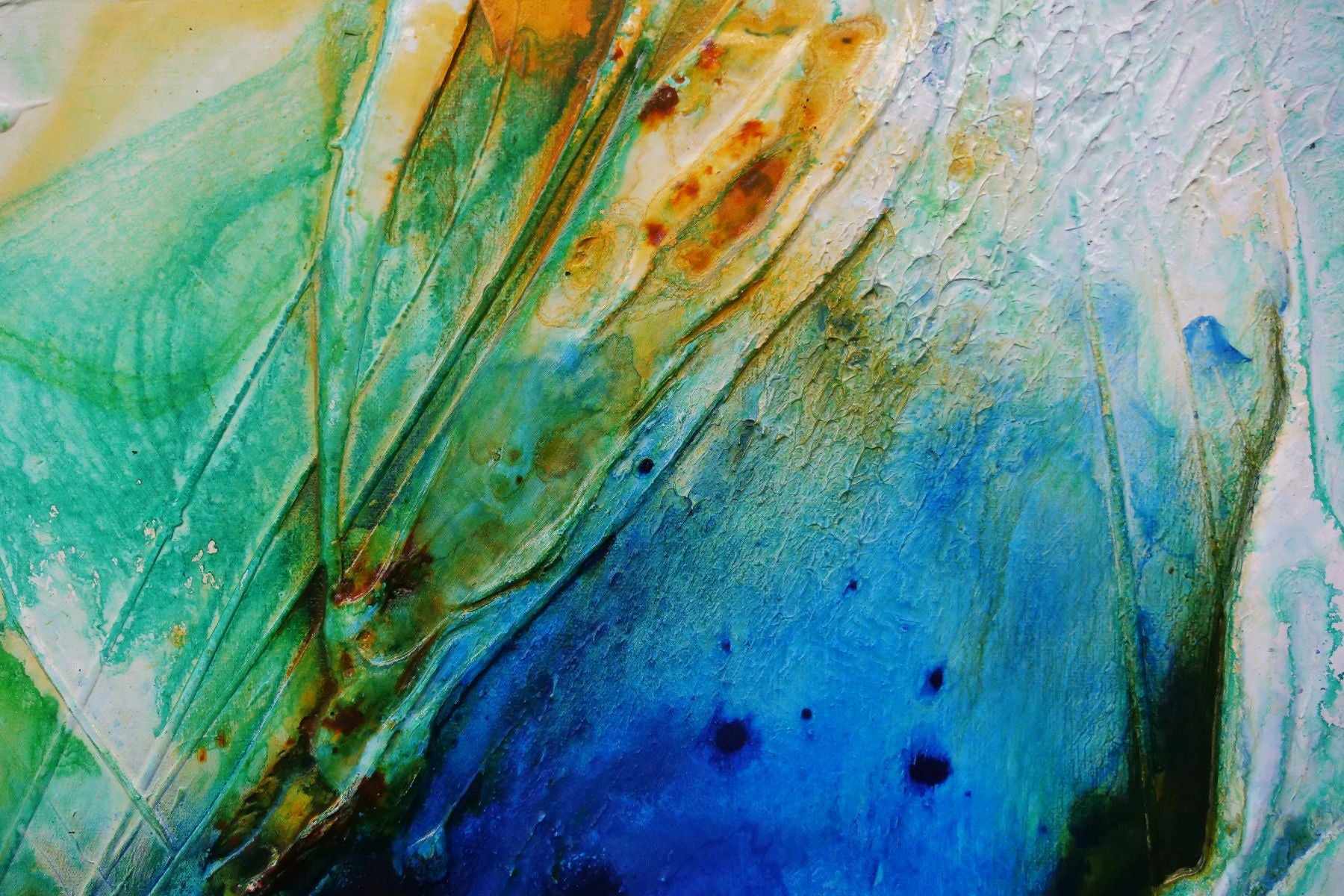 Paradisio 240cm x 100cm Blue Sienna Textured Abstract Canvas Art - Modern Wall Decor for Living Room, Bedroom & Office