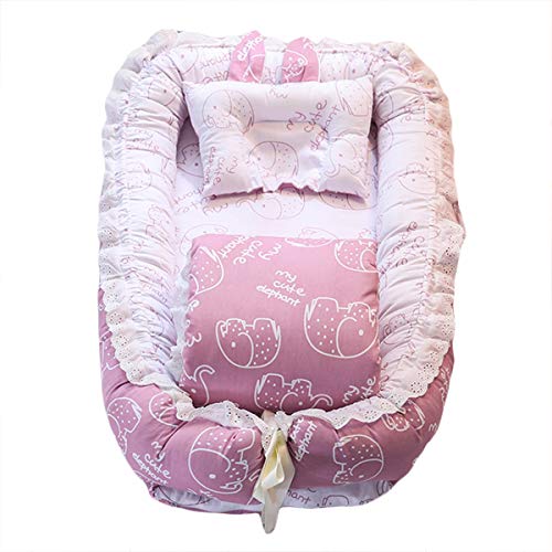 WANNISHA Portable Baby Lounger & Co-Sleeping Crib - Breathable Adjustable Newborn Nest for Infants 0-12 Months | Perfect for Nursery, Travel & Bedside Sleeping