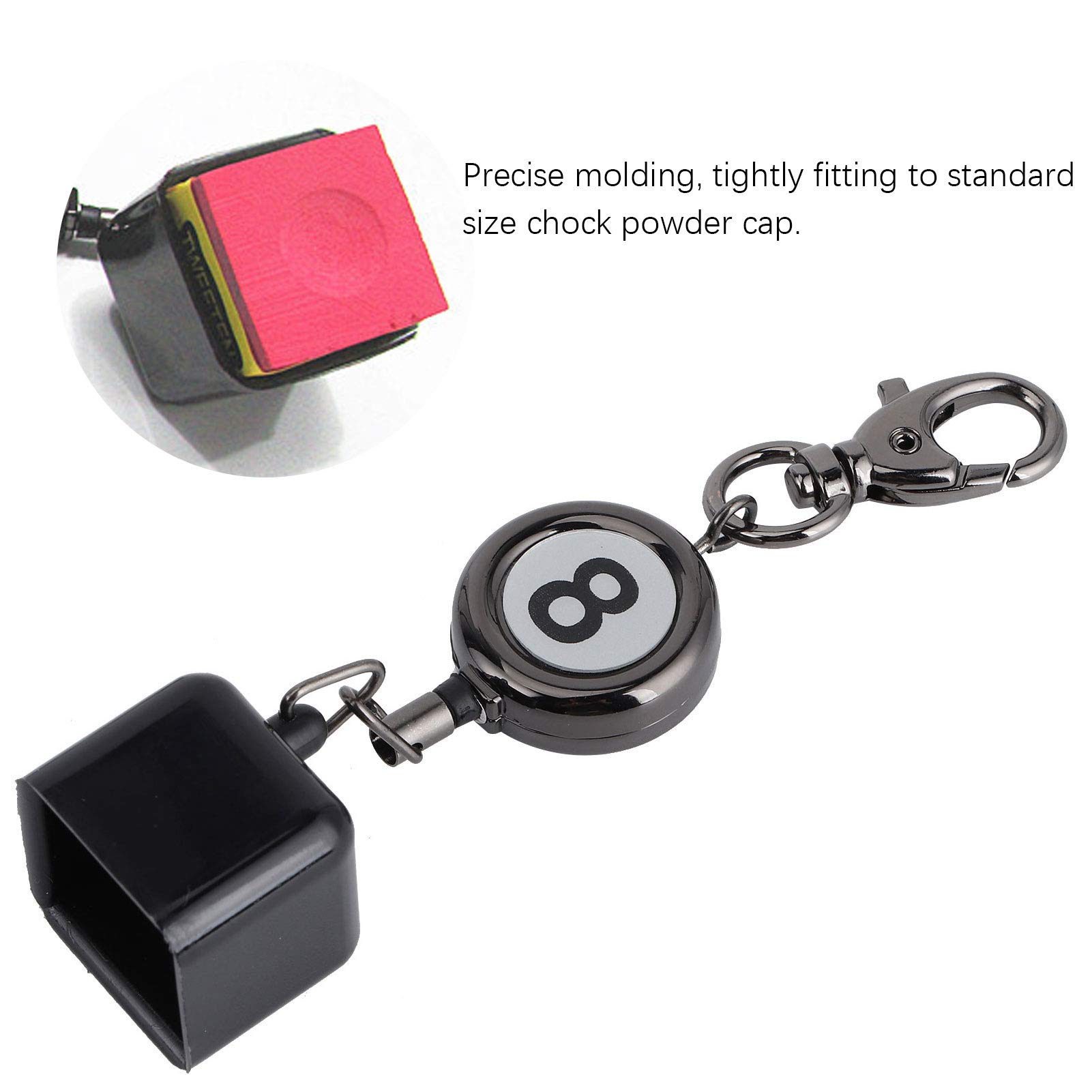 VBESTLIFE Retractable Billiards Chalk Holder with Belt Clip - Snooker Pool Cue Accessories for Table Racks & Sticks | Durable Chalk Box for Professional & Home Game Use