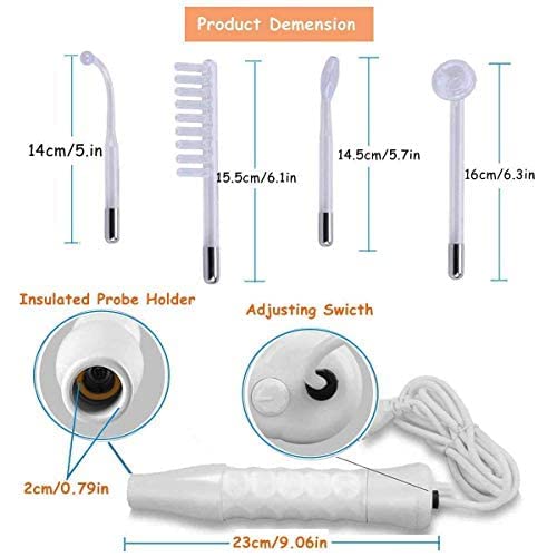 Vinban High Frequency Machine - Portable Electric Therapy Device for Hair Growth & Facial Acne Treatment, Handheld Electrotherapy Comb & Current Bar Massager - Perfect for Home Spa, Salon & Beauty Treatments