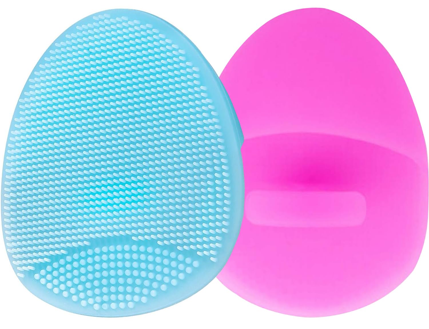VOUM Silicone Face Scrubber & Exfoliator Brush - Soft Facial Cleansing Brush for Blackhead Removal, Acne Treatment & Pore Deep Cleaning - Gentle Skin Care Tool for Men & Women (Pack of 2) - Perfect for Daily Skincare Routine & Travel Essentials