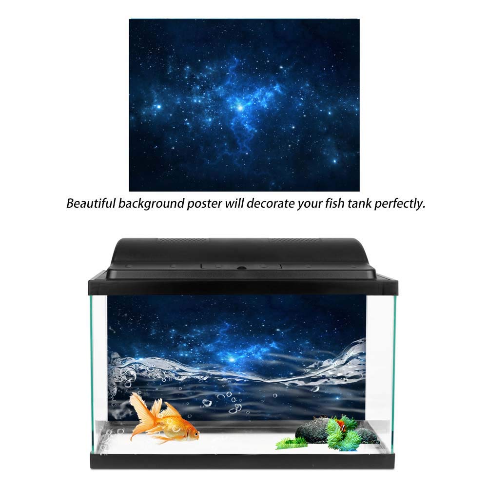 GLOGLOW Thick PVC Adhesive Aquarium Background Poster - 48x20 Inch Fish Tank Wallpaper for Freshwater & Saltwater Tanks - Waterproof Terrarium Decoration for Home, Office, or Pet Store Displays