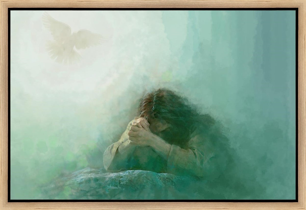 Lord of Prayer Gallery Wrap Canvas - Religious Wall Art for Home & Church Decor - Perfect for Living Room, Bedroom & Worship Spaces