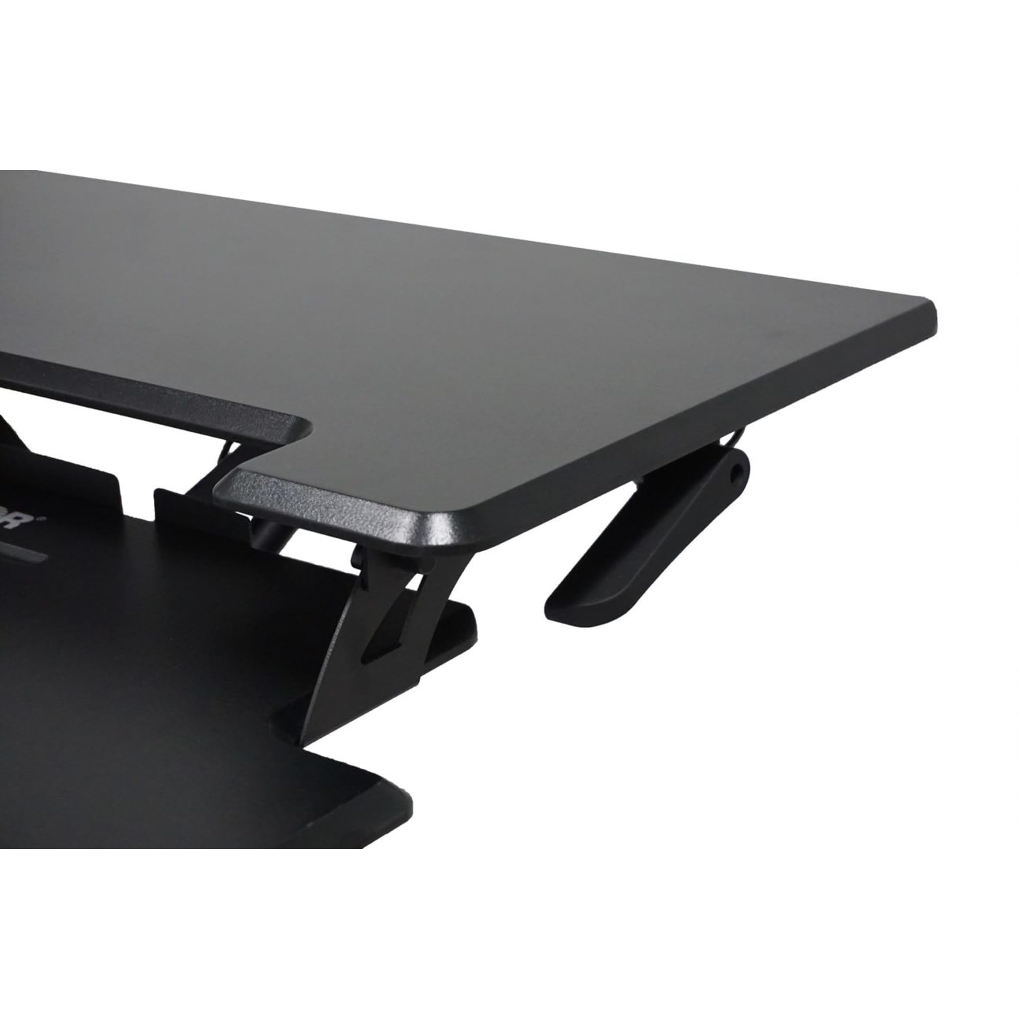Victor DCX610 Height Adjustable Compact Standing Desk - Black, 33” Wide Sit-Stand Dual Monitor Workstation with Laptop Riser | Ergonomic Home Office Desk for Work from Home & Gaming Setup | Compatible with Most Monitor Arms