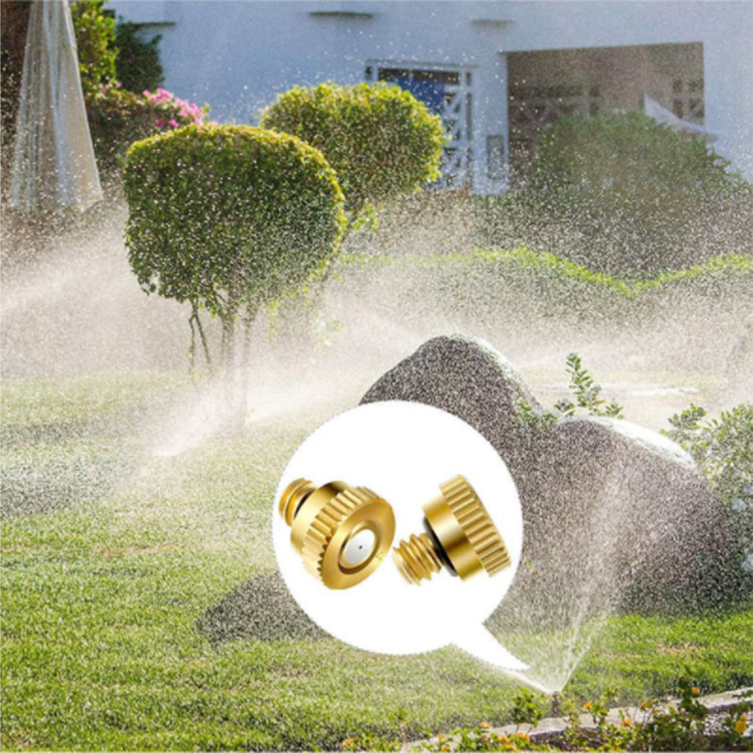 MroMax 5Pcs Brass Misting Nozzles - 0.15mm Orifice 3/16