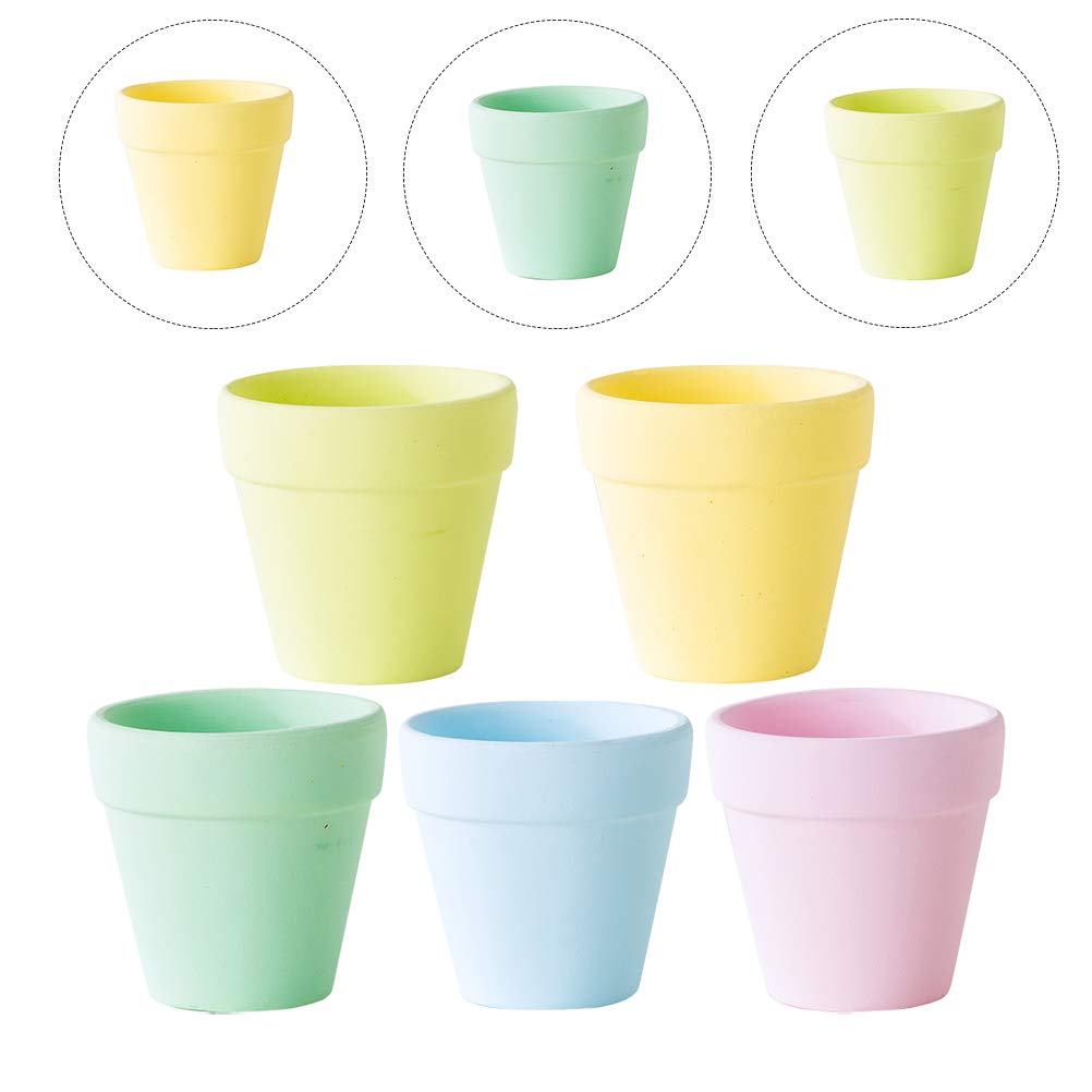 5pcs Mini Ceramic Macaron Flower Pots - Small Planters for Succulents, Indoor Plants, Home & Office Decor - Perfect for Windowsills, Desks, and Gift Giving