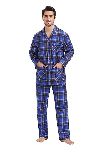 Blue and Black Plaid With White Lines