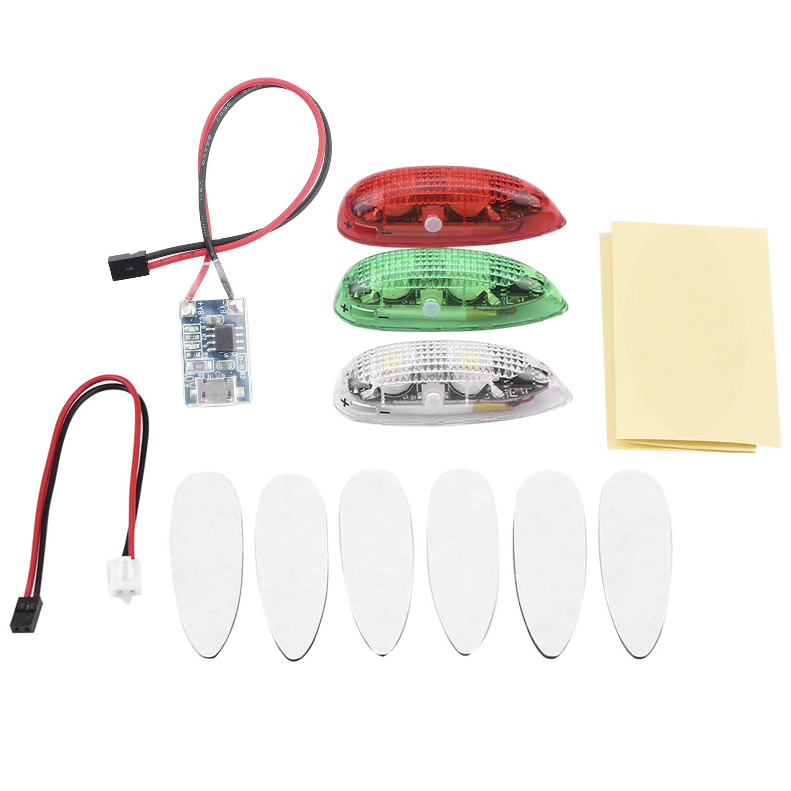 01 RC Drone LED Light Kit - Wireless 3PCS Bright Flash Lights for Drones & Aircraft - Perfect for Night Flying, Aerial Photography and FPV Racing