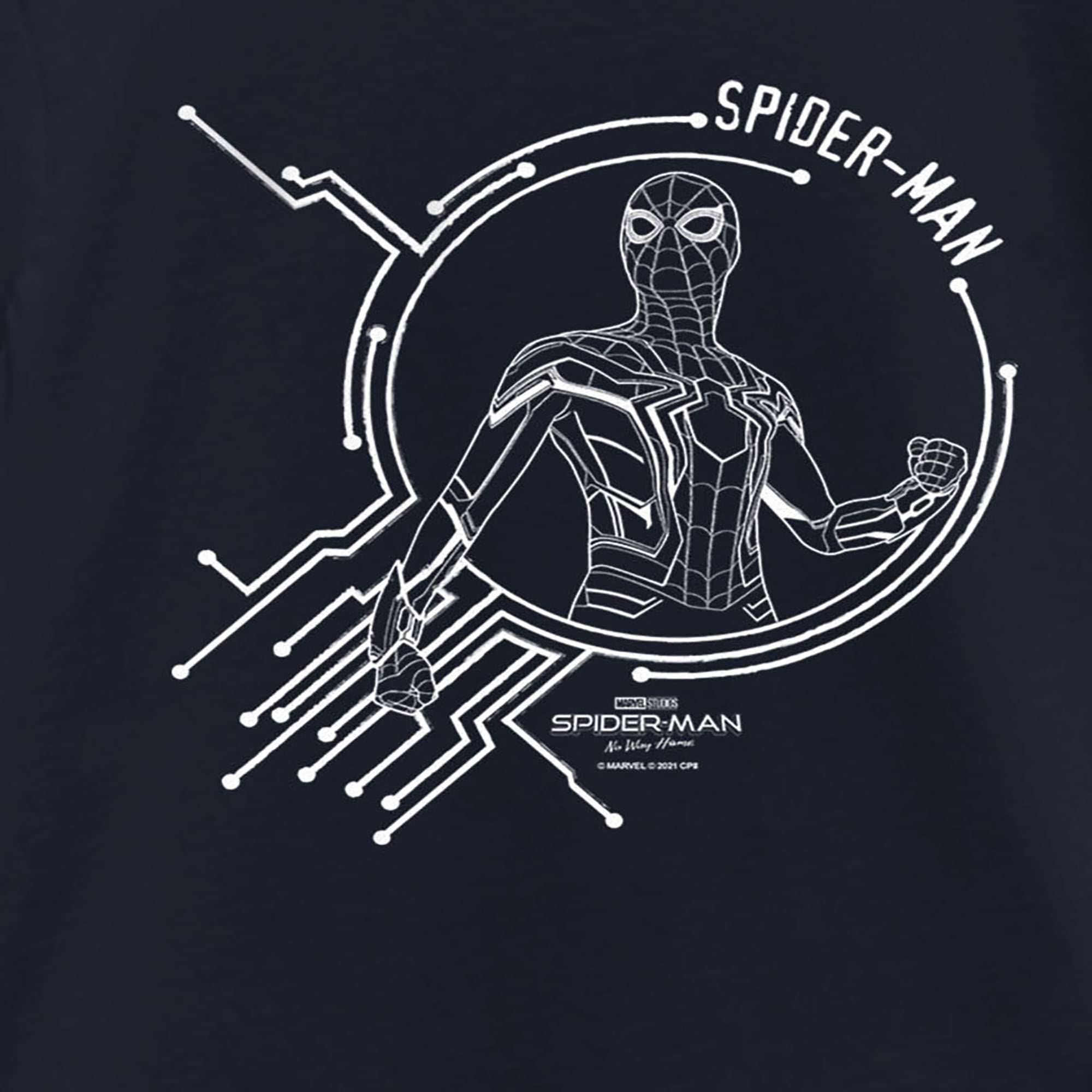 Marvel Spider-Man White Tech Logo T-Shirt for Girls - Official Marvel Superhero Tee for Kids & Teens - Perfect for Cosplay, Halloween & Everyday Wear