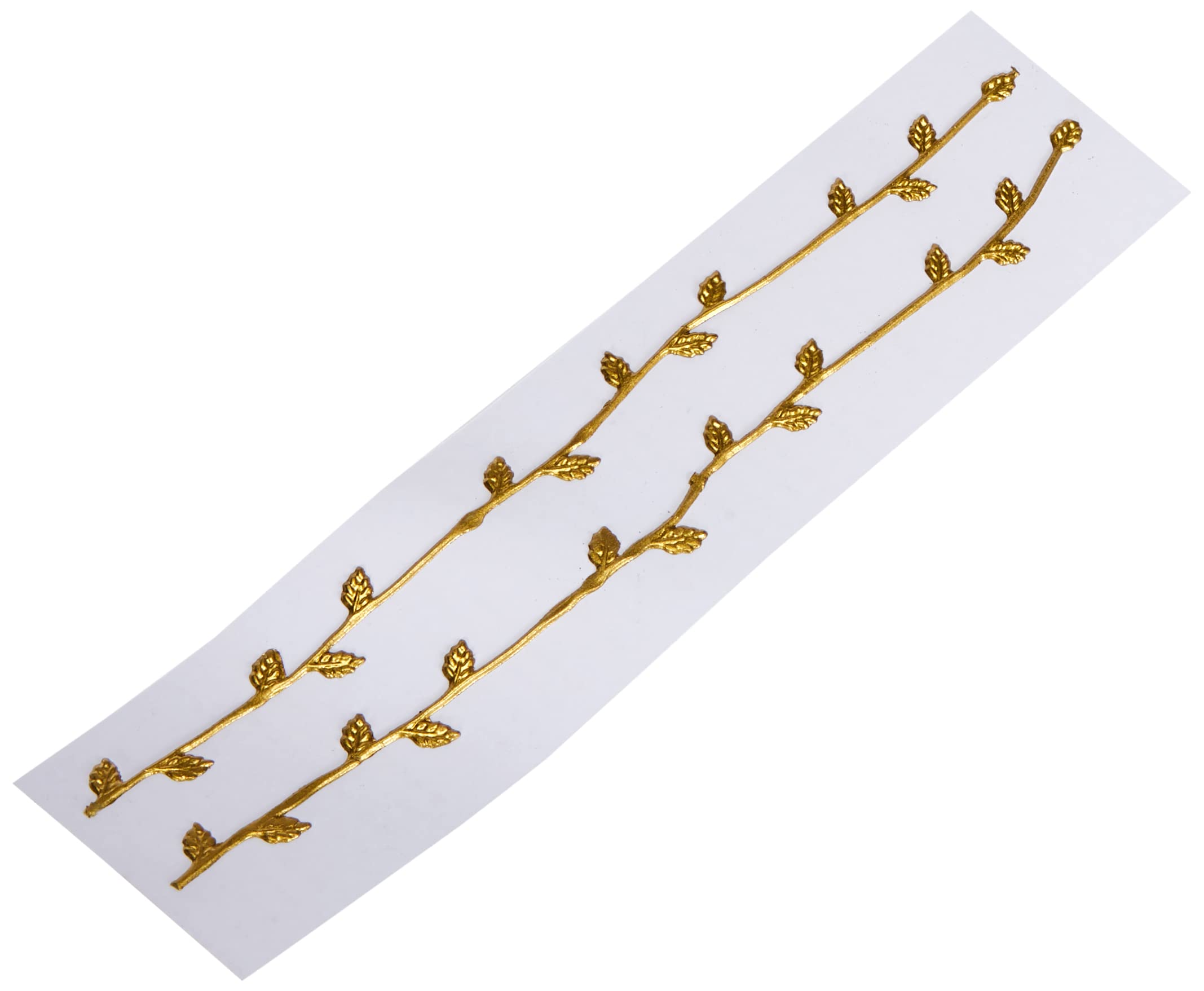 Rayher 3109806 Pack of 2 Gold Decorative Wax Strips for DIY Candle Making - 21cm Wax Decorations for Homemade Candles, Birthday Gifts & Home Decor
