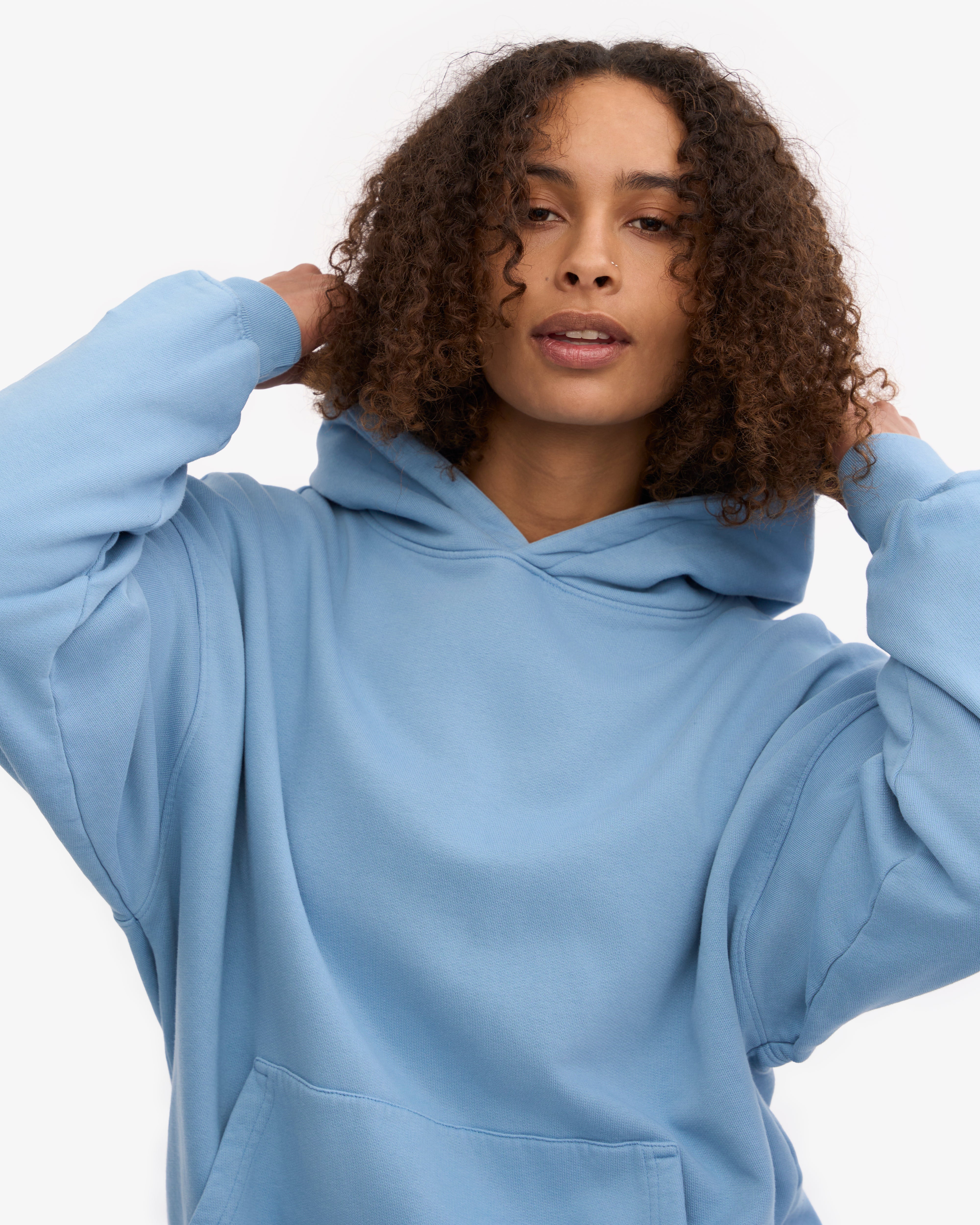 Organic Oversized Hoodie - Seaside Blue - Cozy & Comfortable Pullover for Men & Women - Perfect for Casual Wear, Lounging & Outdoor Activities