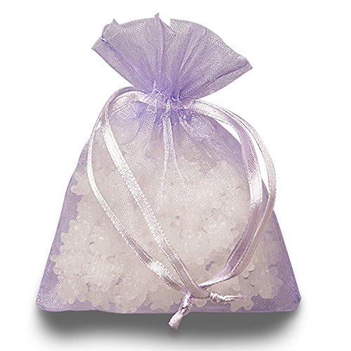 Lavender Organza Gift Bags - 3 Inch Wide (Pack of 30) | Perfect for Wedding Favors, Baby Showers & Party Decorations