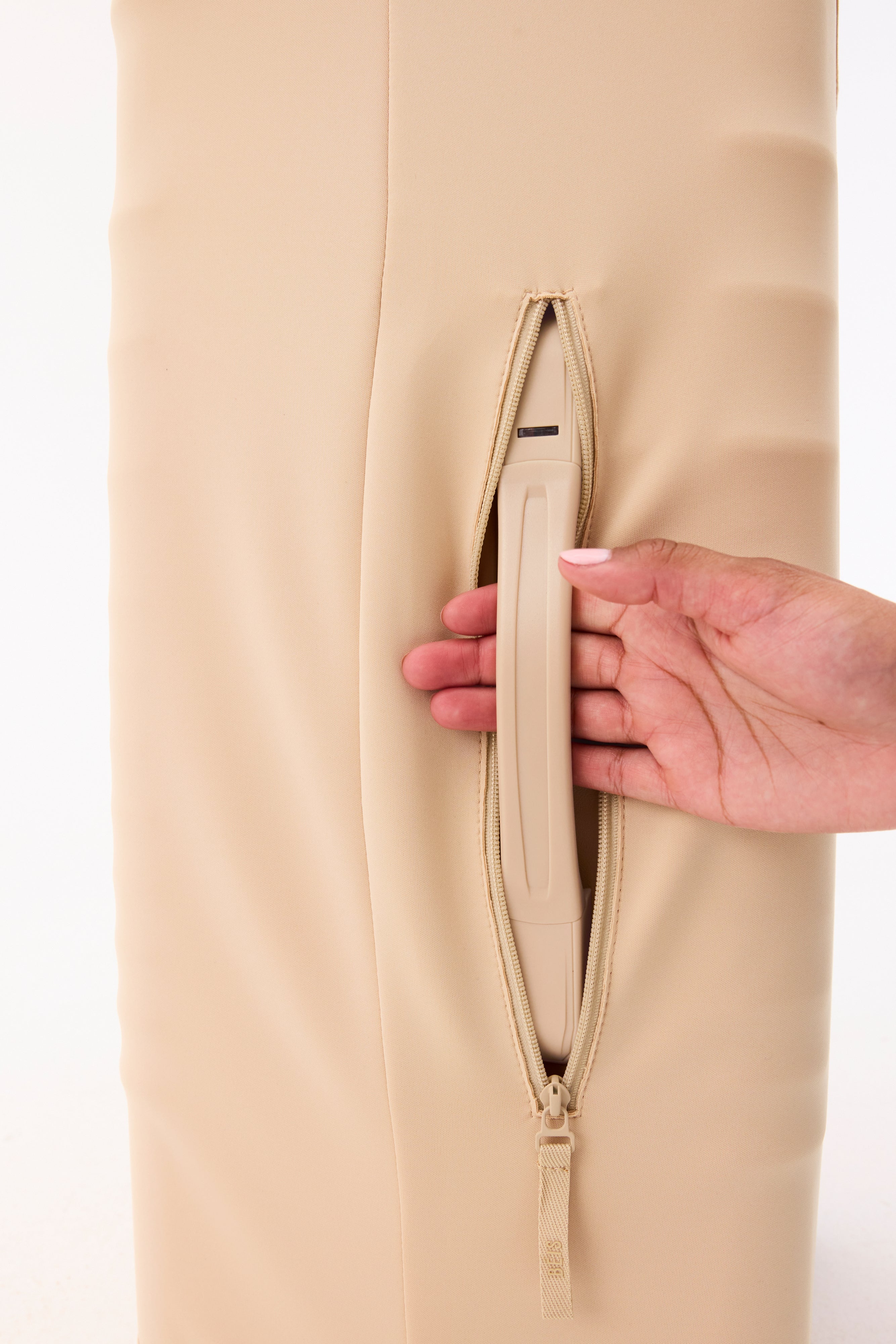 Beige Carry On Luggage Cover - Waterproof & Scratch-Resistant Travel Suitcase Protector for Airplane, Train & Bus Trips