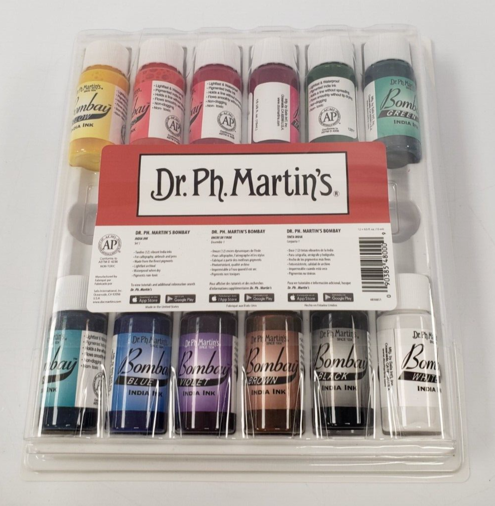 Dr. PH. Martin's 800851 Calligraphy Ink - Premium Waterproof Drawing Ink for Artists, Perfect for Calligraphy, Illustration & Hand Lettering - Ideal for Wedding Invitations, Scrapbooking & Art Projects
