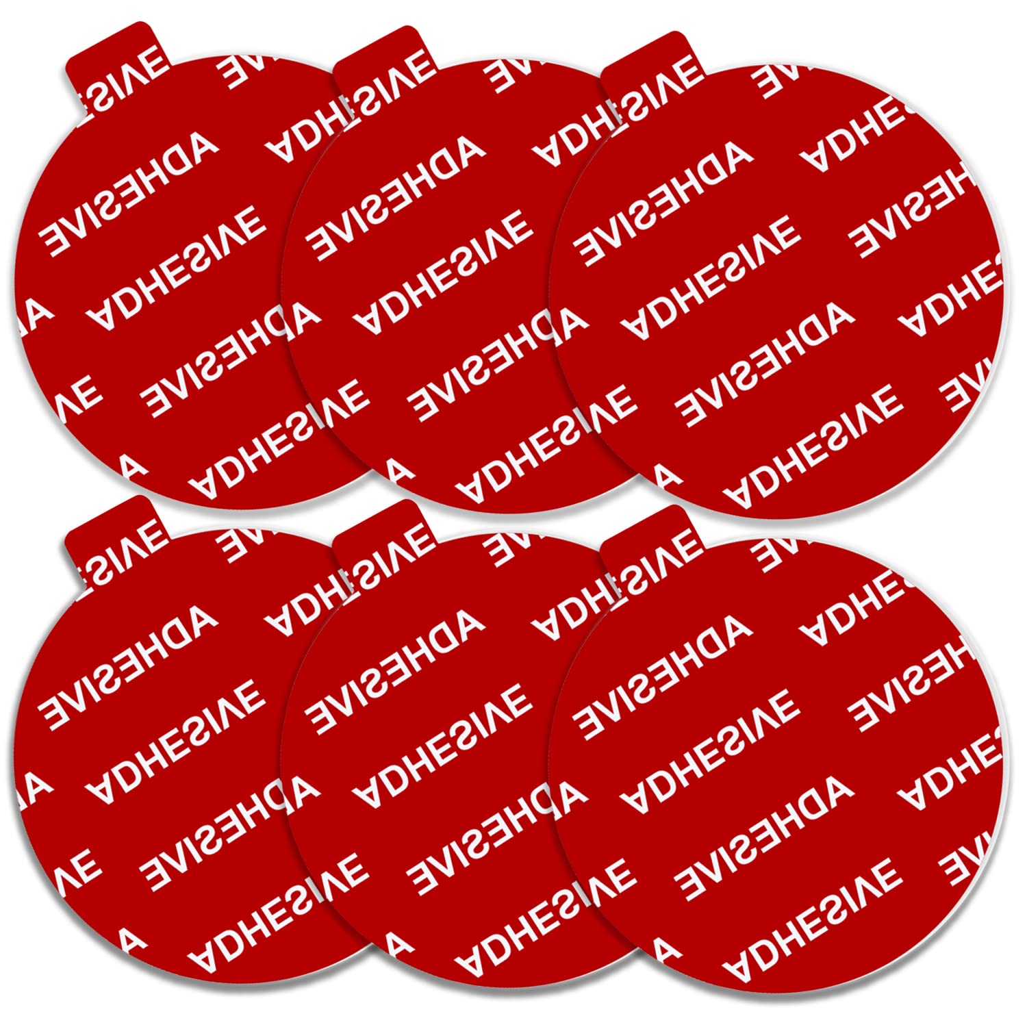 53mm (2.09 Inch) Strong Adhesive Stickers - 6PCS Double-Sided Mounting Pads for Car Dashboard, GPS Dash Cam, Phone Holder & Wireless Charger | Secure Suction Cup Mounting Solution for Vehicles & Home Use