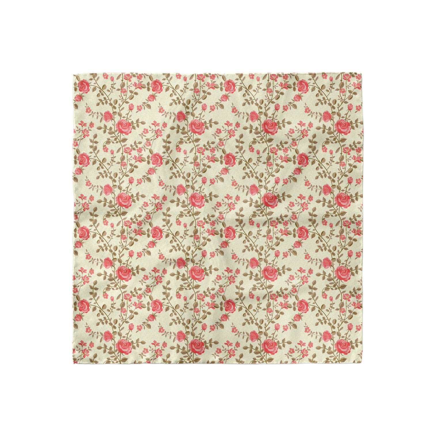 Ambesonne Rose Hair Scarf - Rustic Floral Head Wrap Bandana for Women | Vintage Style Hair Accessory for Boho, Beach, Wedding & Everyday Use
