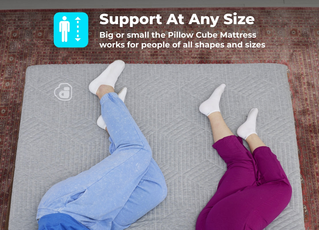 Pillow Cube Mattress - Orthopedic Memory Foam Pillow for Side Sleepers & Neck Pain Relief - Perfect for Back, Stomach & Side Sleeping Positions - Bedroom & Travel Use