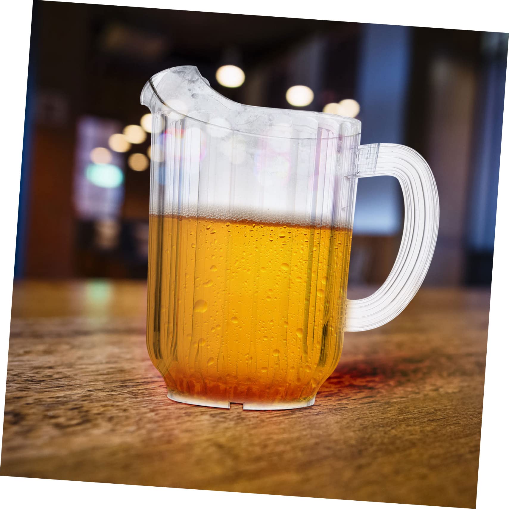Premium Glass Pitcher with Acrylic Handle - 64oz Iced Tea Jug for Coffee, Lemonade, Beer & Beverages - Perfect for Restaurants, Parties & Home Use - Transparent Pitcher for Tea, Terrarium & Water Container