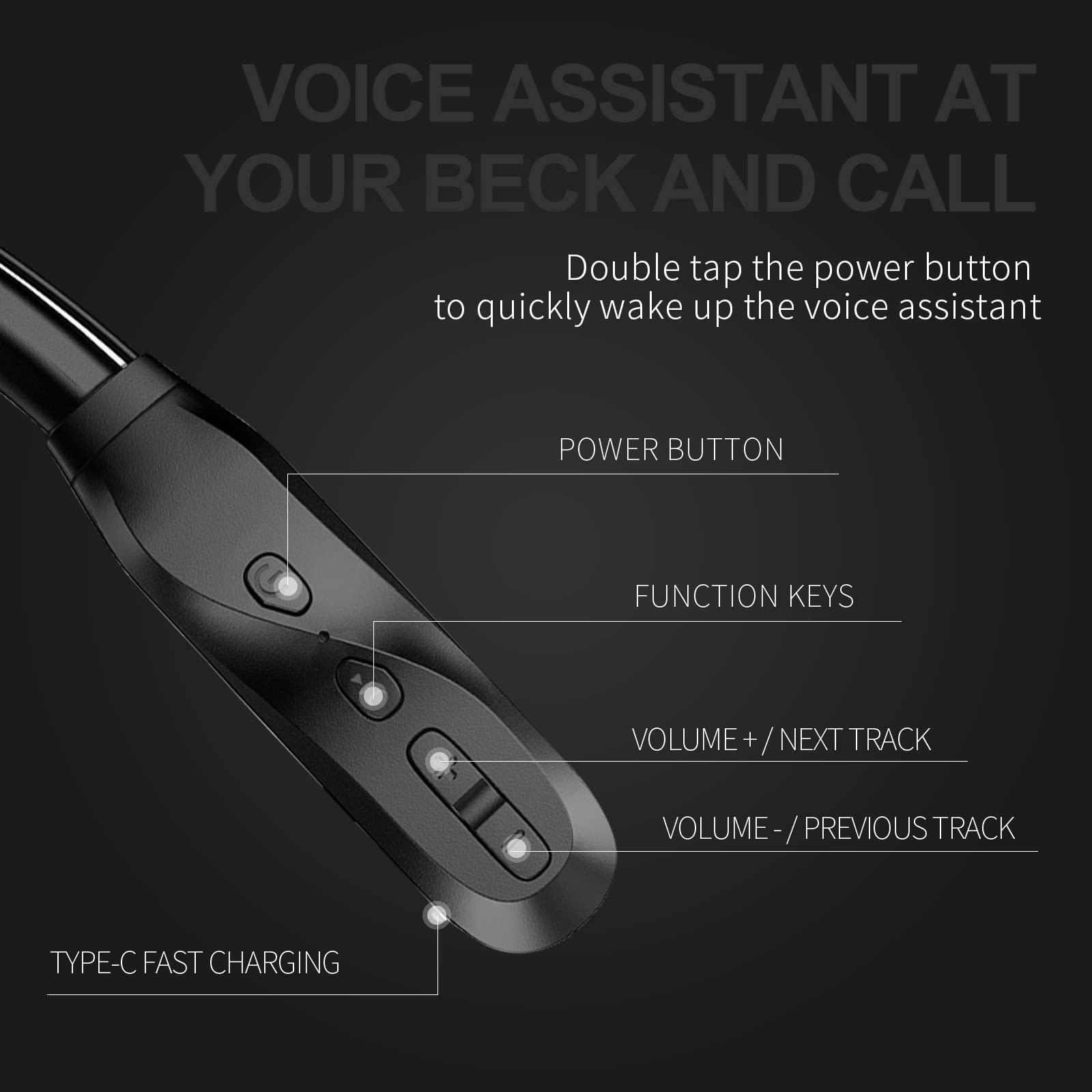 Wireless Bluetooth Headphones - 120 Hours Playtime, Built-in Mic, Noise Cancelling, IPX5 Waterproof, Stereo Bass for Running, Gym & Workout - Comfortable In-Ear Neckband Headset for Sports & Travel
