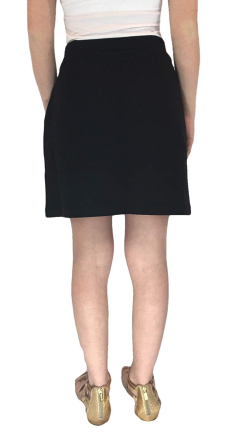 Rafaella Women's Comfort Skort - Stretchy Athletic Skirt Shorts for Running, Yoga & Tennis - Black, Small - Perfect for Workouts & Casual Wear