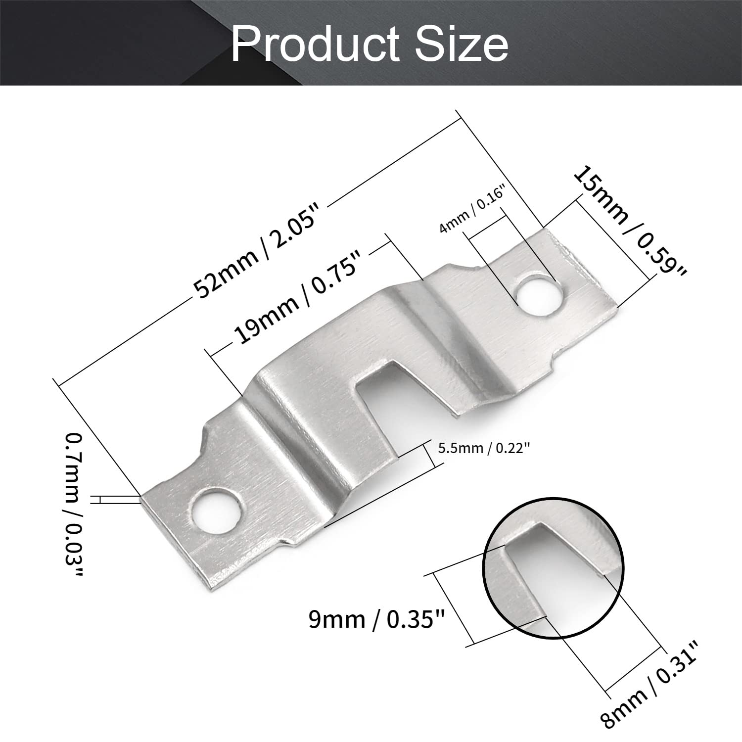 MroMax 20PCS Keyhole Hanging Plates 2.05