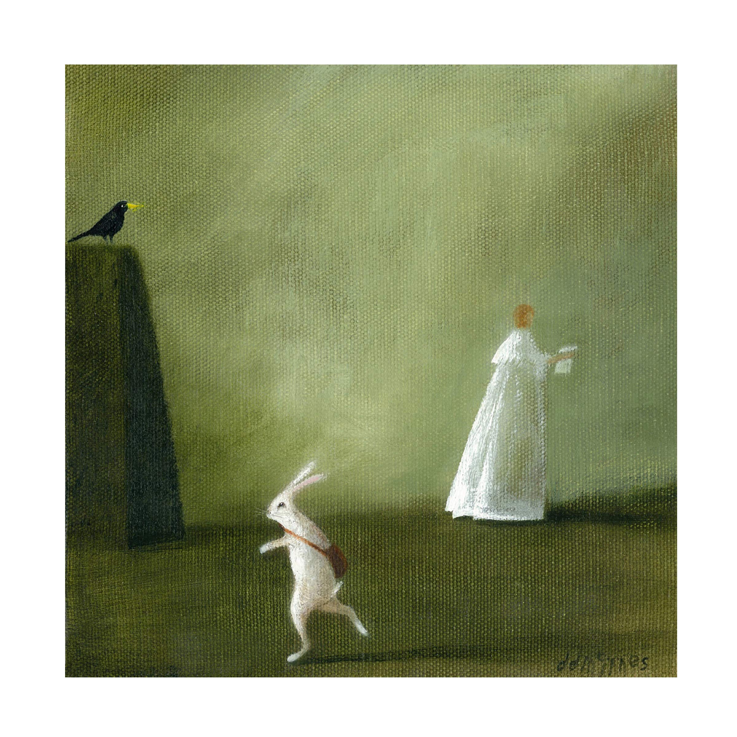 DD McInnes Ghost Letter Trademark Fine Art Print - 18x18 Inch Modern Abstract Wall Decor for Living Room, Bedroom & Office