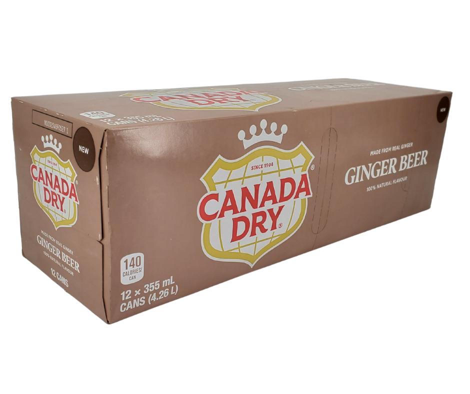 Canada Dry Ginger Beer Cans - 12 Pack, Premium Carbonated Ginger Ale Drink - Perfect for Cocktails, Mocktails & Refreshing Beverages at Parties & Gatherings
