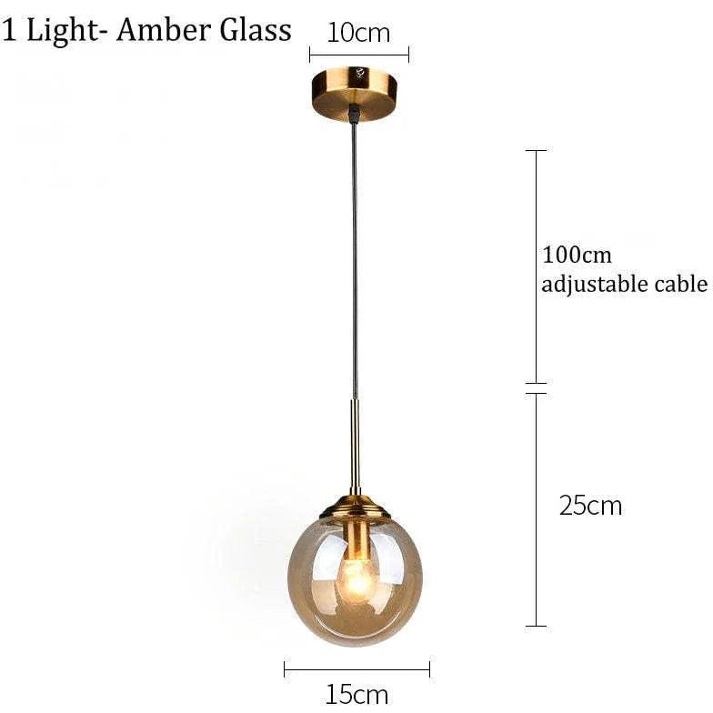 Modern Semi-Transparent Glass Single Bulb Minimalist Pendant Light - Perfect for Kitchen Island, Dining Room, or Bedroom Lighting
