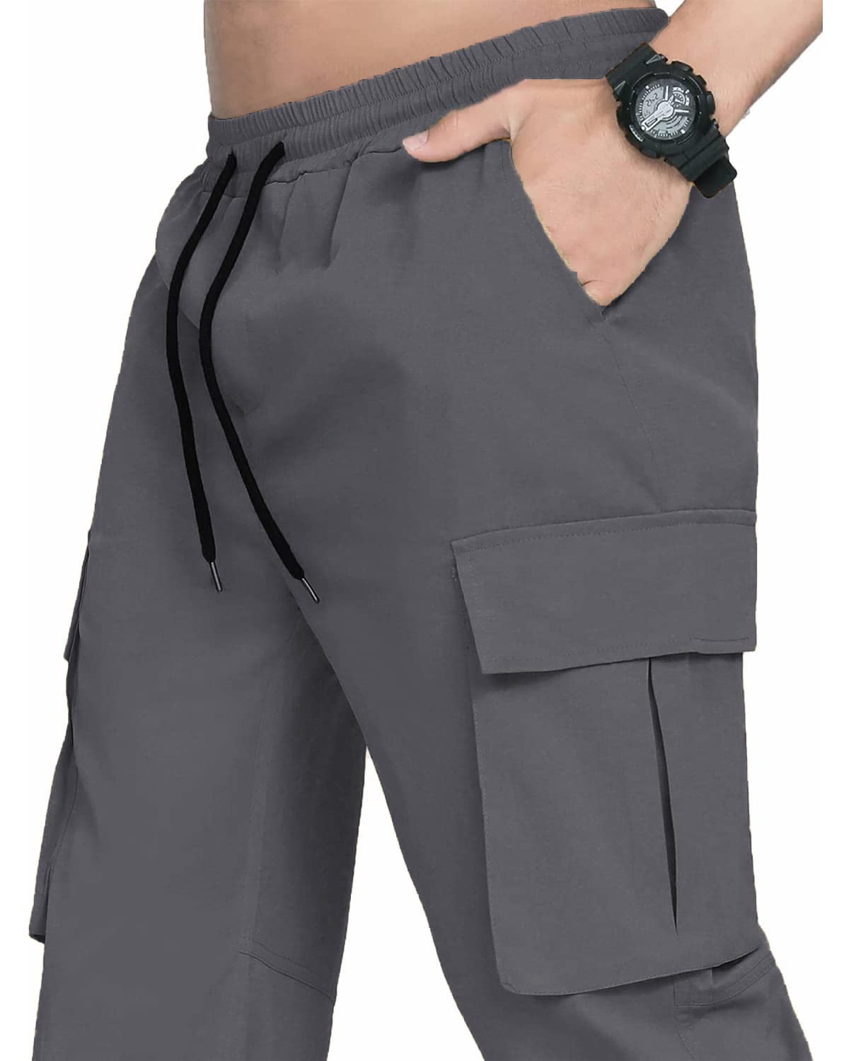 LYRXXX Men's Cargo Pants - Lightweight Hiking & Workout Joggers, Casual Sweatpants for Outdoor, Gym & Everyday Wear