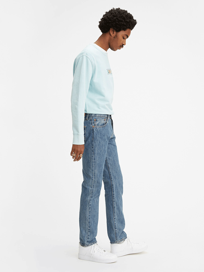 Levi's 005010193 Men's 501 Original Fit Jeans - Medium Stonewash Denim Pants for Casual Wear & Everyday Style | Perfect for Work, Dating & Weekend Outfits