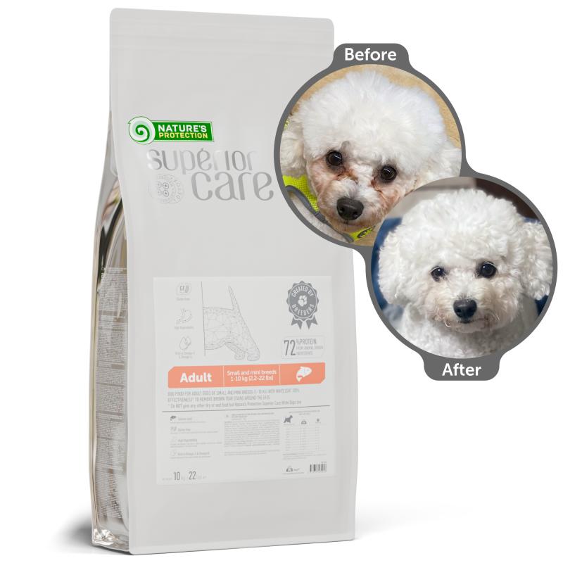 Premium Salmon Dog Food for Small & Mini Breeds - Light Coat Formula for Adult Dogs - Ideal for Sensitive Skin & Coat Care at Home or Travel