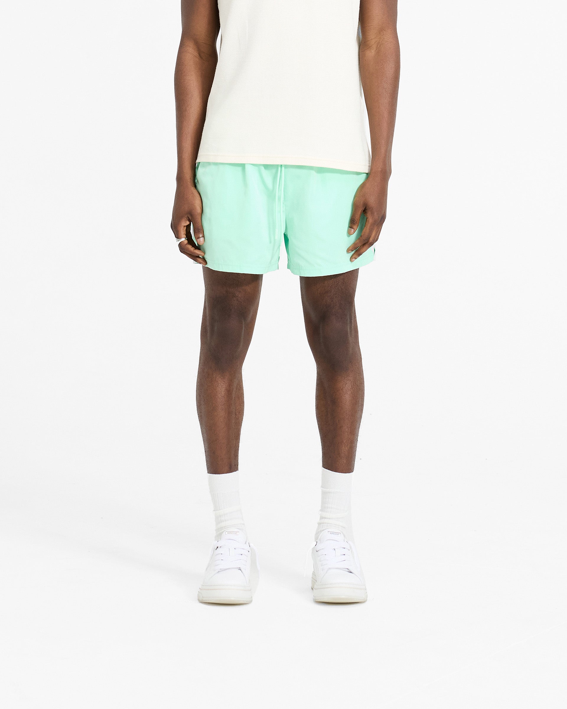 Electric Mint Swim Shorts for Men - Quick Dry, Comfortable & Stylish - Perfect for Beach, Pool & Summer Vacations