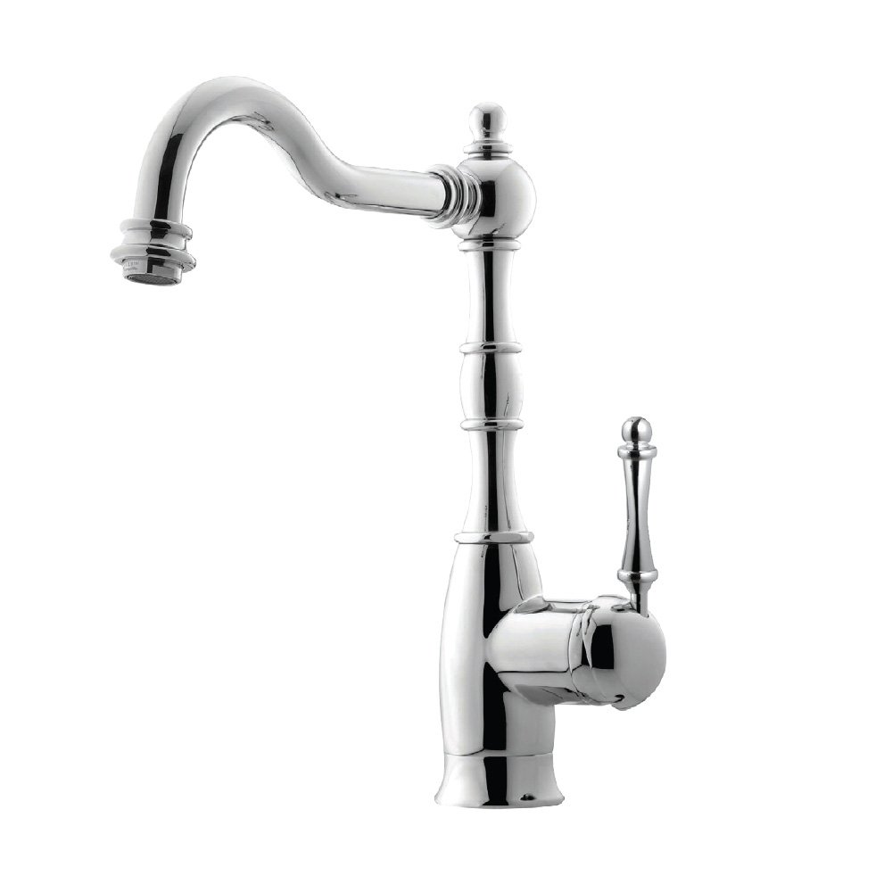 Houzer REGBA-160-PC Regal Traditional Kitchen Faucet with High Arc Spout, Polished Chrome Finish - Perfect for Farmhouse, Modern & Classic Kitchen Sinks