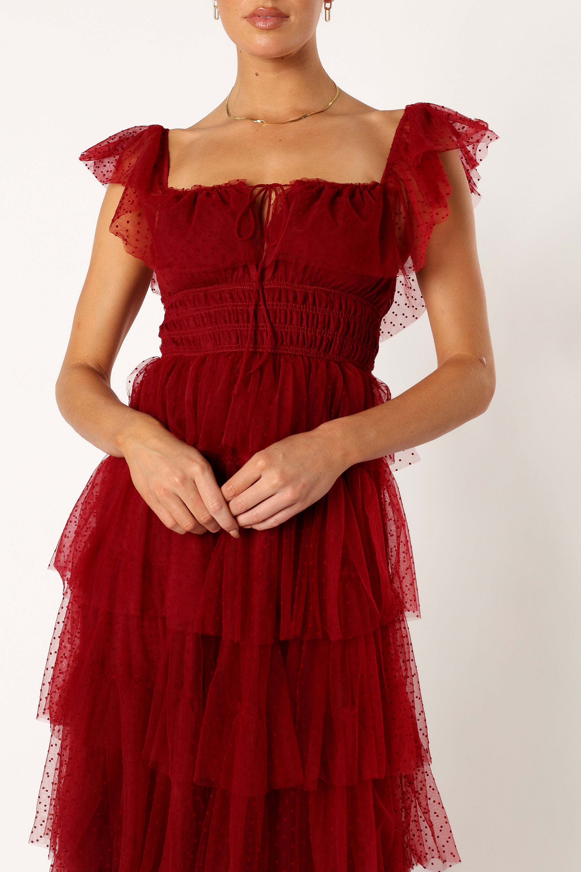 Elegant Belle Maxi Dress in Burgundy - Women's Long Flowy Dress for Summer, Beach, Parties & Special Occasions