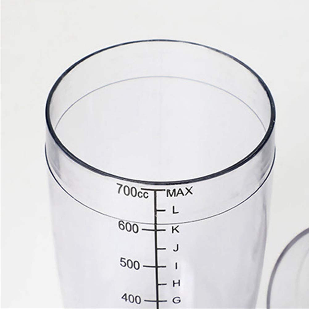 2 Pcs Professional Plastic Cocktail Shaker Set - 24oz/700cc Drink Mixer for Boba Tea, Smoothies & Cocktails - Perfect Bar Tools for Home & Commercial Use