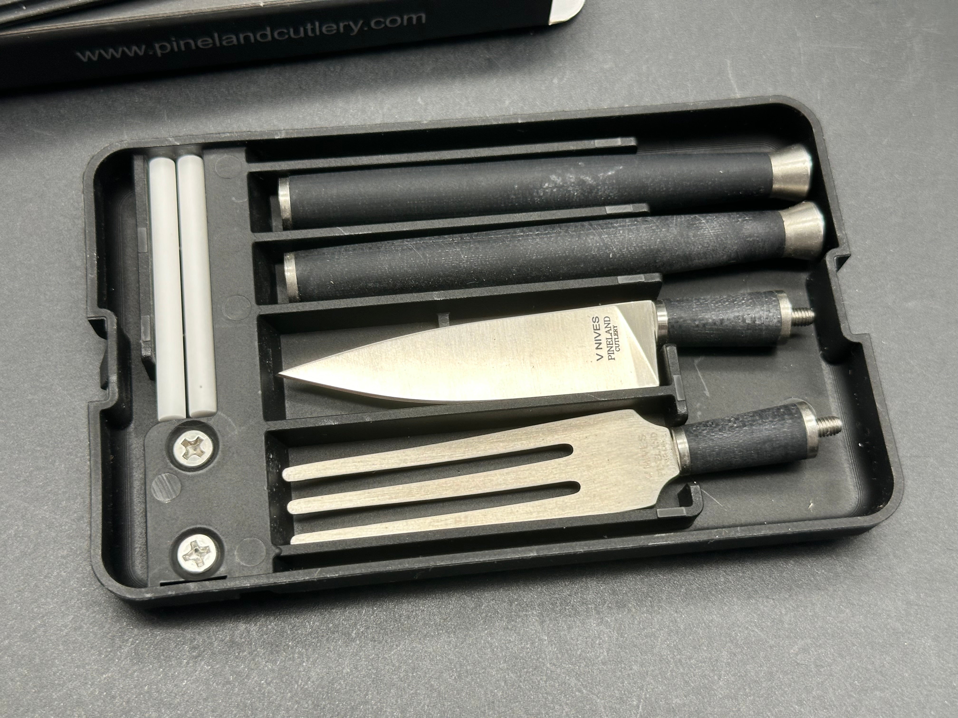 Spartan Blades Carnivore Personal Dining Set - VG-10 Stainless Steel Knife & Fork with G10 Handles | Compact Camping, Hiking, Survival & Outdoor Eating Utensils