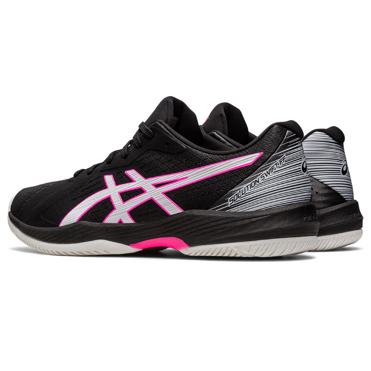 ASICS Solution Speed FF Men's Tennis Shoes - Lightweight Performance Court Shoes for Competitive Play (Black/Pink) | Ideal for Hard Court Tennis, Training & Match Play