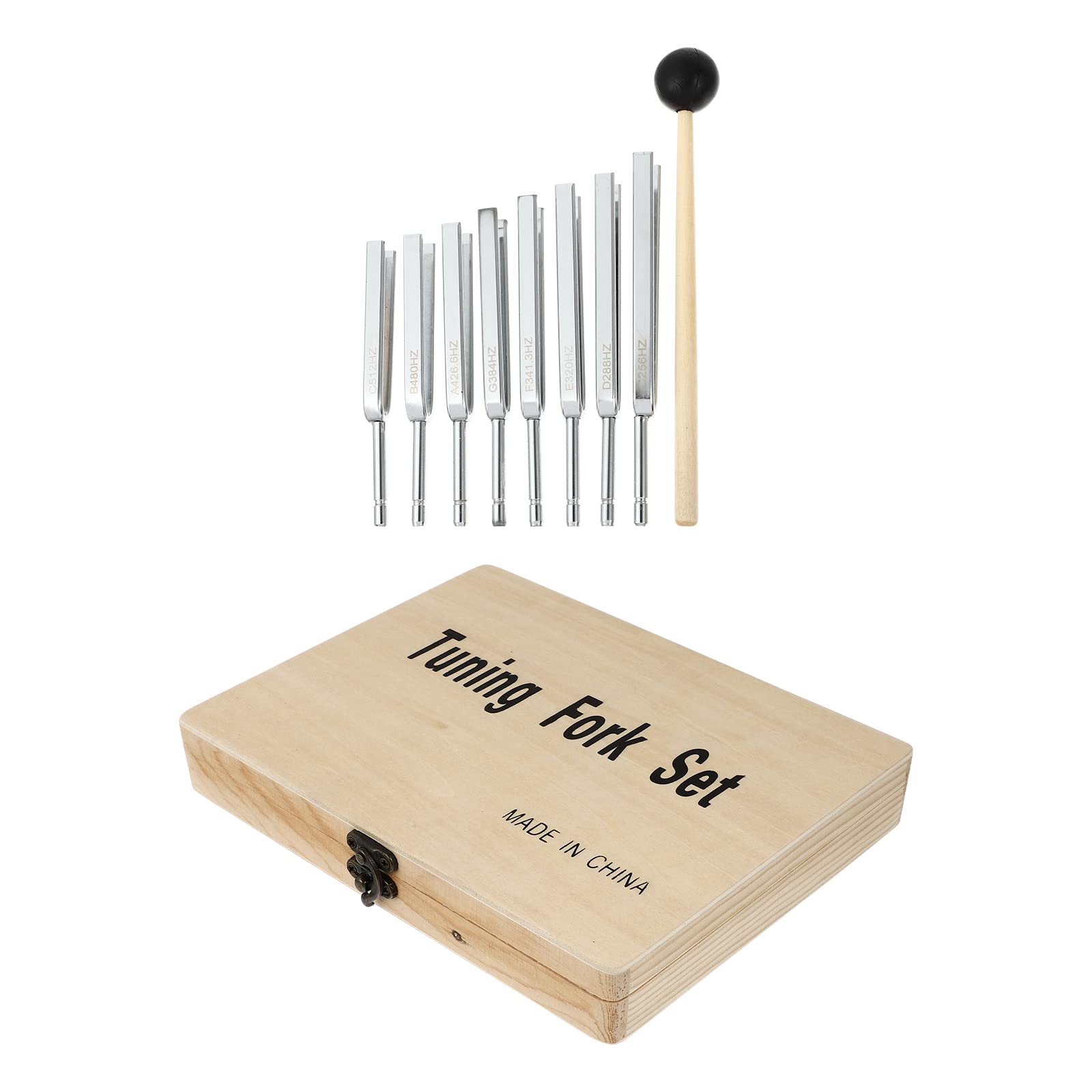 MILISTEN 8-Piece Aluminum Tuning Fork Set - Professional Sound Therapy Tools for Meditation, Chakra Healing & Frequency Balancing | Perfect for Yoga, Reiki, Sound Bath & Energy Work