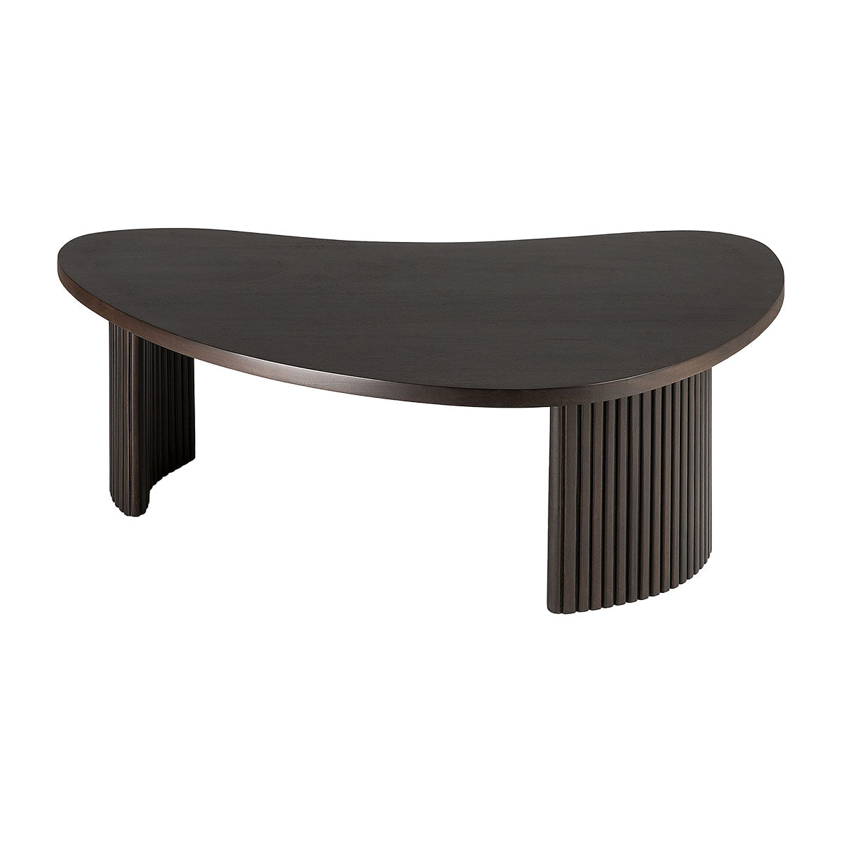 Modern Boomerang Coffee Table - Stylish Wooden Living Room Furniture for Home Decor | Perfect for Small Spaces, Apartments & Lounge Areas