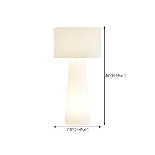 Modern White Large Cylindrical Decorative Floor Lamp for Living Room - Elegant Standing Light for Bedroom, Office & Home Decor