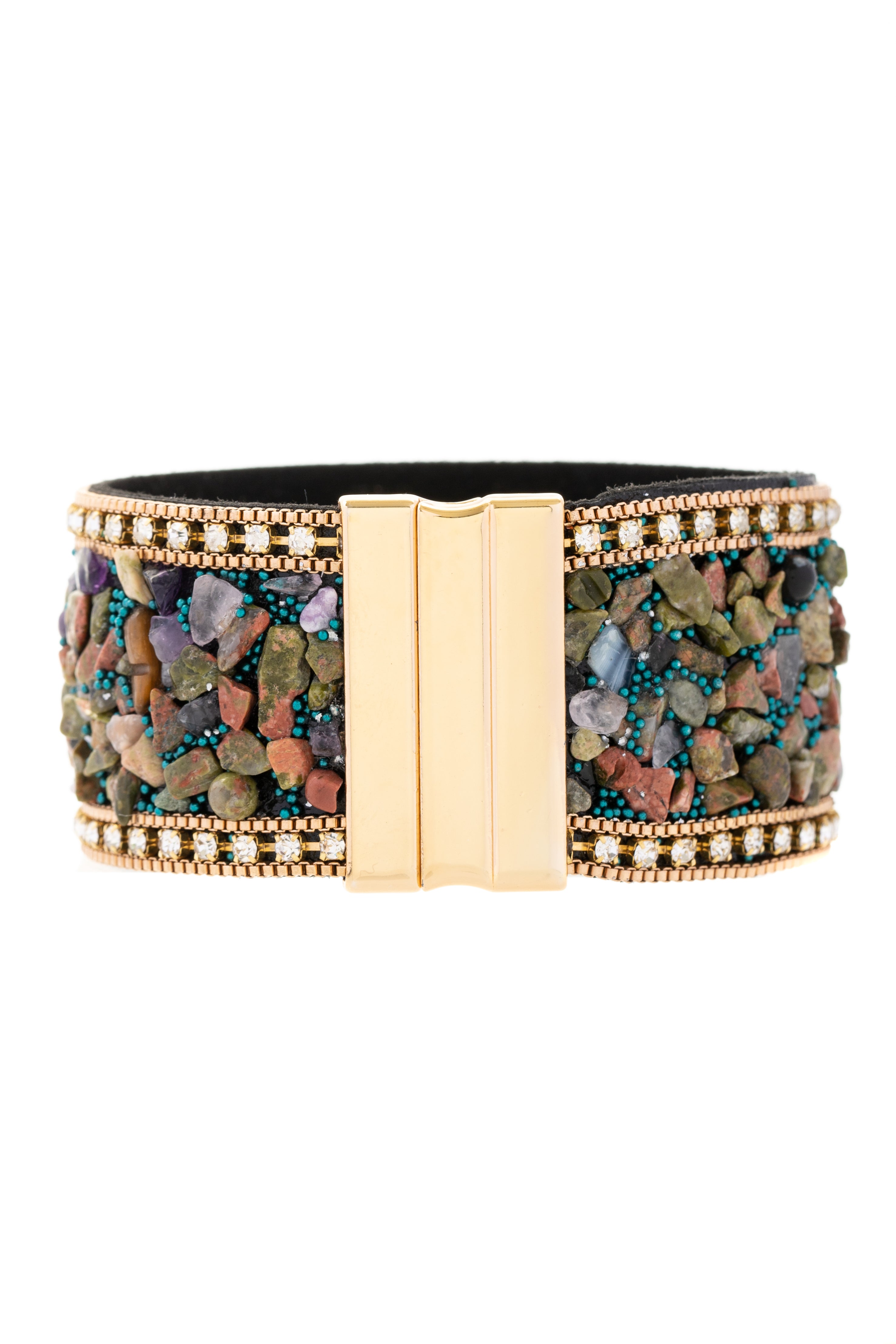 Stylish Gravel Beaded Bracelet for Women - Handmade Natural Stone Jewelry - Perfect for Boho Fashion, Yoga & Everyday Wear