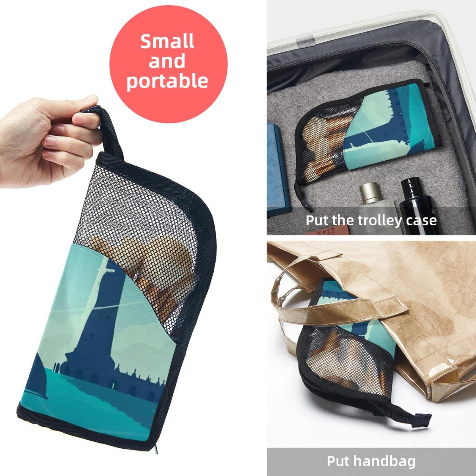 12-Piece Makeup Brush Organizer Bag with Travel Case - Portable Cosmetic Brush Holder for Storage & Travel - Perfect for Home, Salon & On-The-Go Use