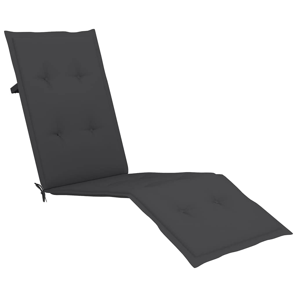 Outdoor Chaise Lounge Chair with Footrest & Cushion - Solid Acacia Wood Patio Furniture for Deck, Garden, Balcony, Beach | Perfect for Relaxing, Sunbathing & Outdoor Lounging