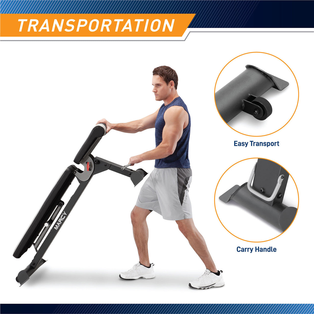 Marcy SB 670 Adjustable Weight Bench for Home Gym - Strength Training & Full Body Workouts - Perfect for Dumbbell Exercises, Sit-ups & More