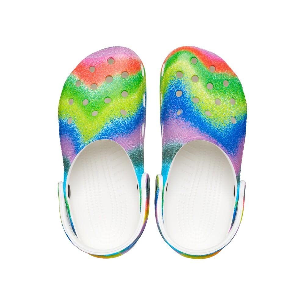 Crocs Classic Solar Rainbow Clogs - Comfortable & Lightweight Unisex Slip-On Shoes for Men & Women | Perfect for Beach, Pool, Garden & Casual Wear