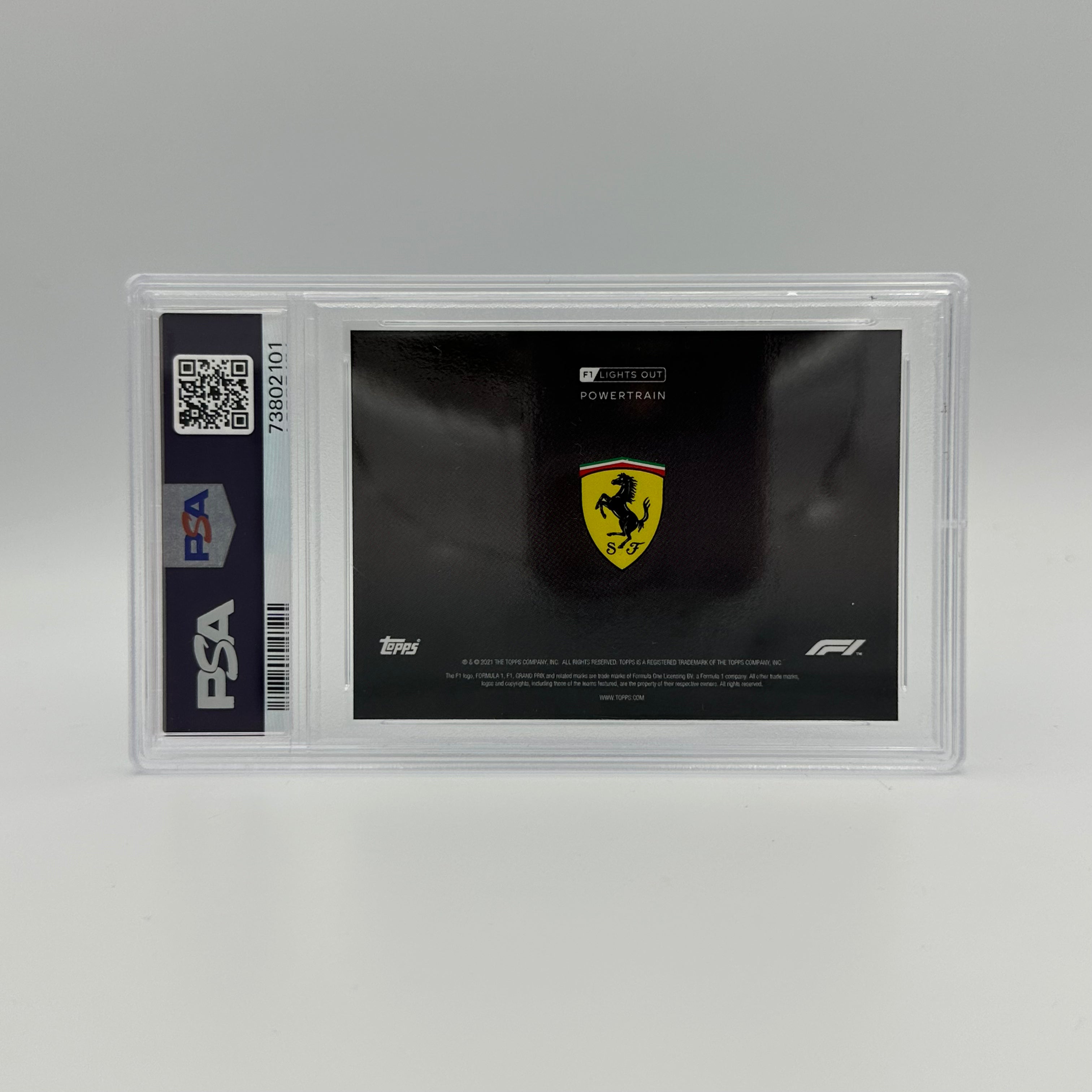 PSA 9 Graded 75/99 Scuderia Ferrari Powertrain Blue Trading Card - Perfect for Collectors, Racing Fans & Investment Portfolios