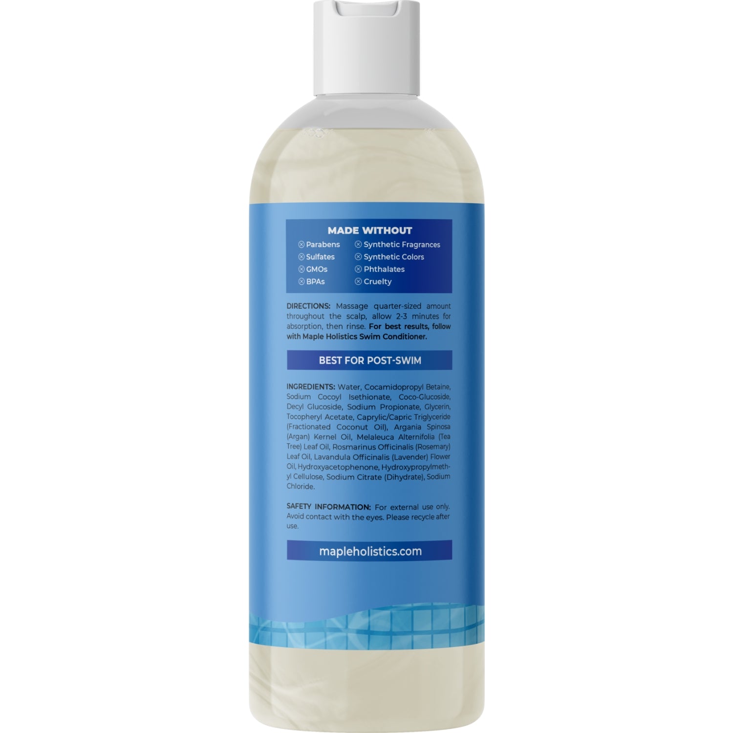 Swim Shampoo for Chlorine Removal - Gentle Cleansing & Hydrating Hair Wash for Swimmers - Post Pool & Beach Hair Care