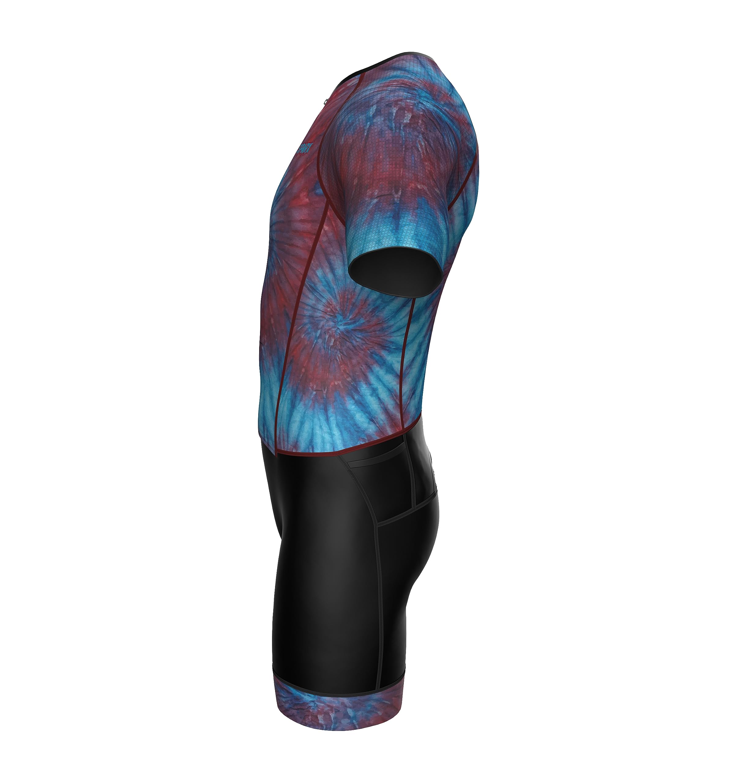 **Sparx Men's Elite Aerosuit Triathlon Suit – Short Sleeve Triathlon Skinsuit for Men – Lightweight & Breathable for Swimming, Cycling & Running**