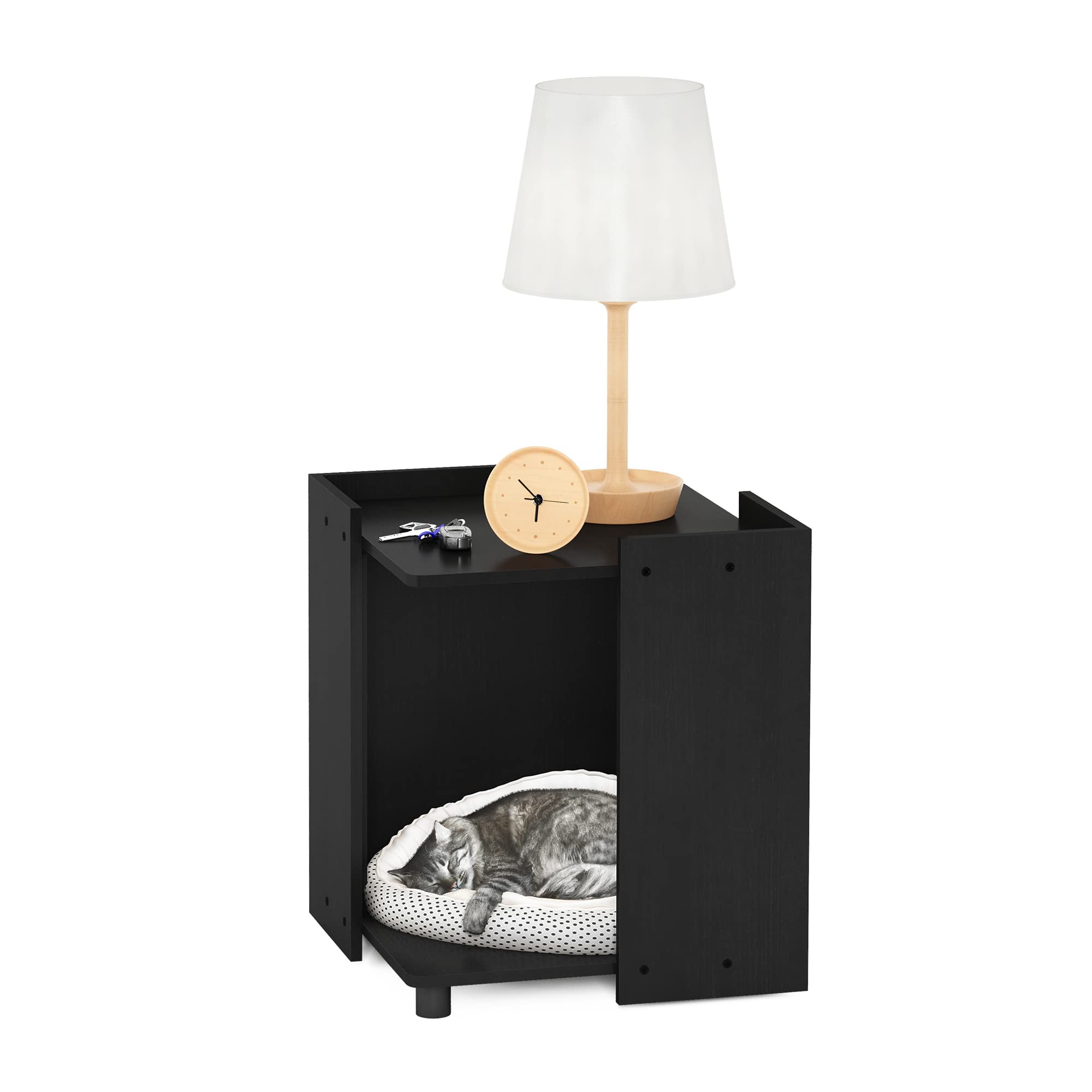 Furinno Peli Cat Litter Box Enclosure - Stylish & Odor-Controlling Pet Furniture for American Homes | Perfect for Small Spaces & Home Decor