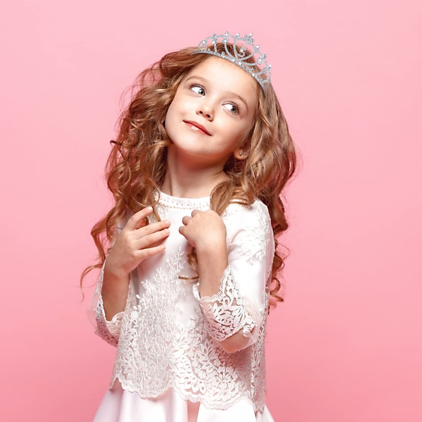 Girls 5th Birthday Crown Tiara - Crystal Rhinestone Princess Headband for 5 Year Old Girls | Happy Birthday Party Accessory | 1 Count Metal Tiara for Birthday Celebrations, Photo Shoots & Special Occasions